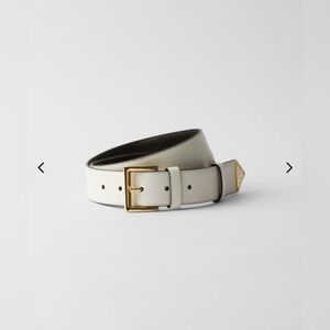 NWT 2026 Season Prada Leather Belt 3.5cm Size 85